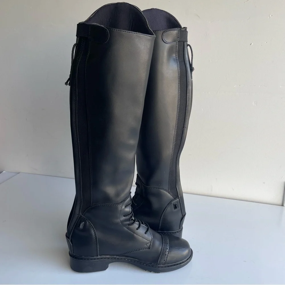 Kids TuffRider Black Lace-Up Riding Boots